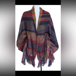 Coldwater Creek Multicolor Striped Wrap